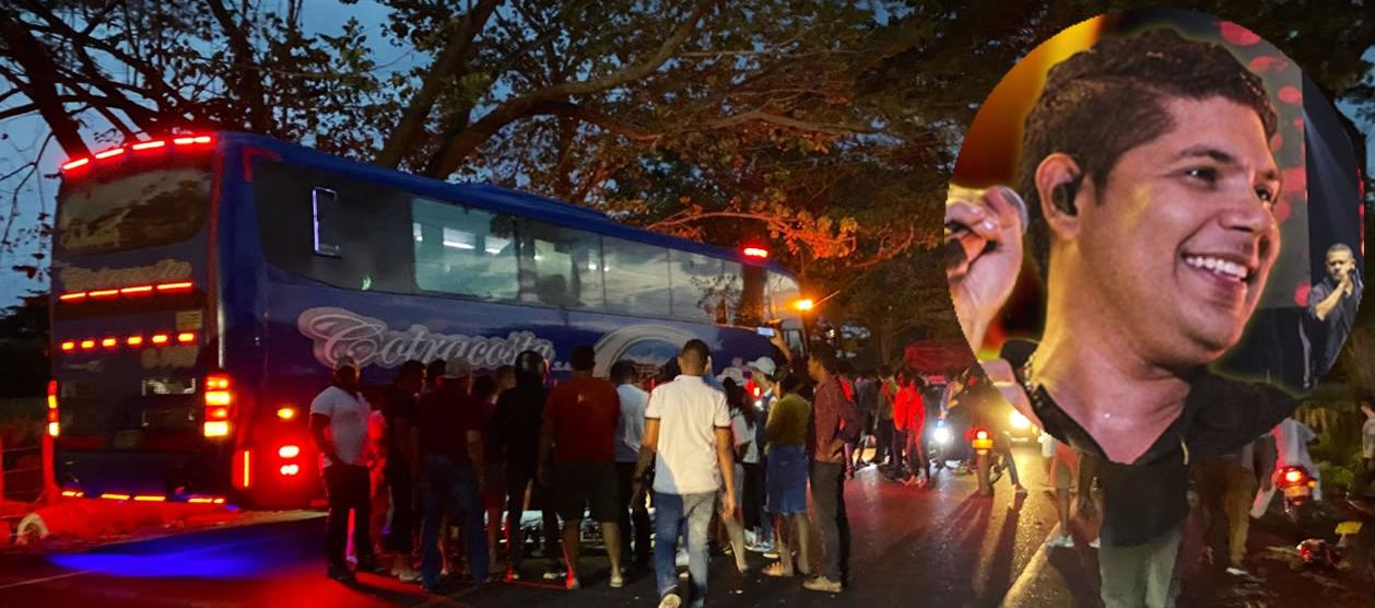 El bus de la agrupación de Kbeto Zuleta.