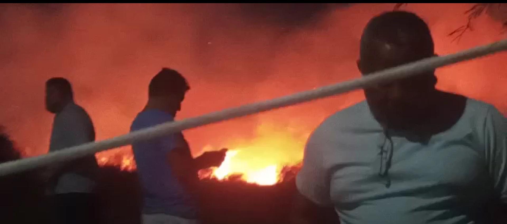 Momentos del incendio. 