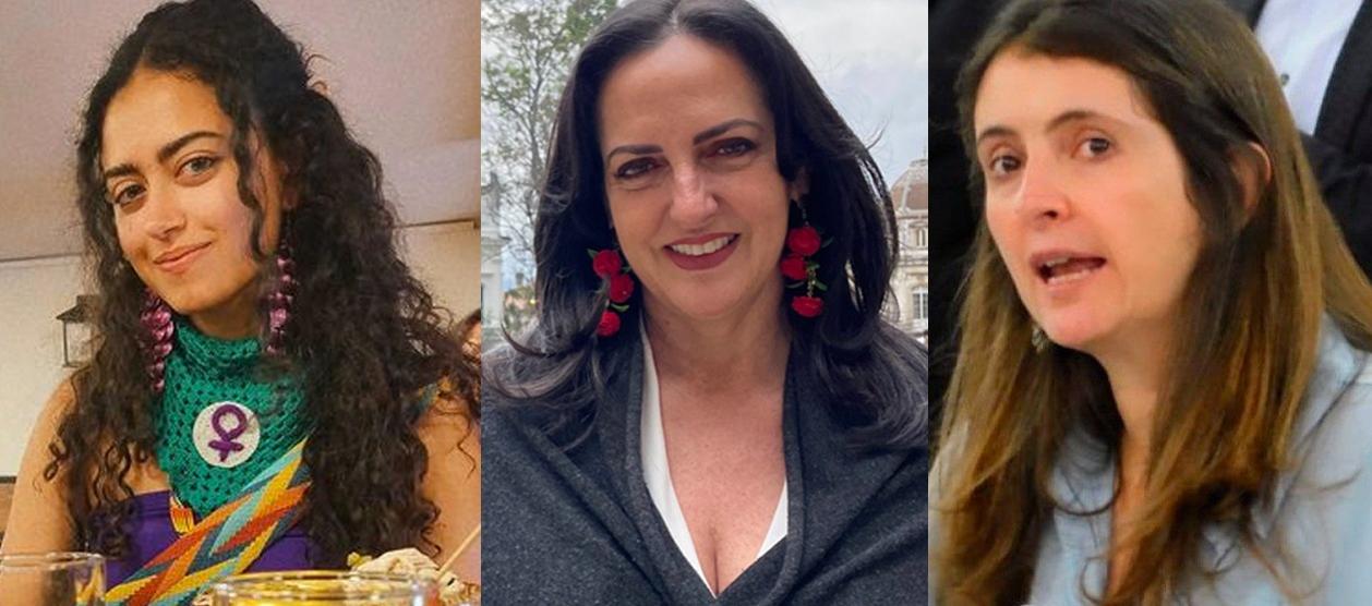 Sofía Petro, María Fernanda Cabal y Paloma Valencia.
