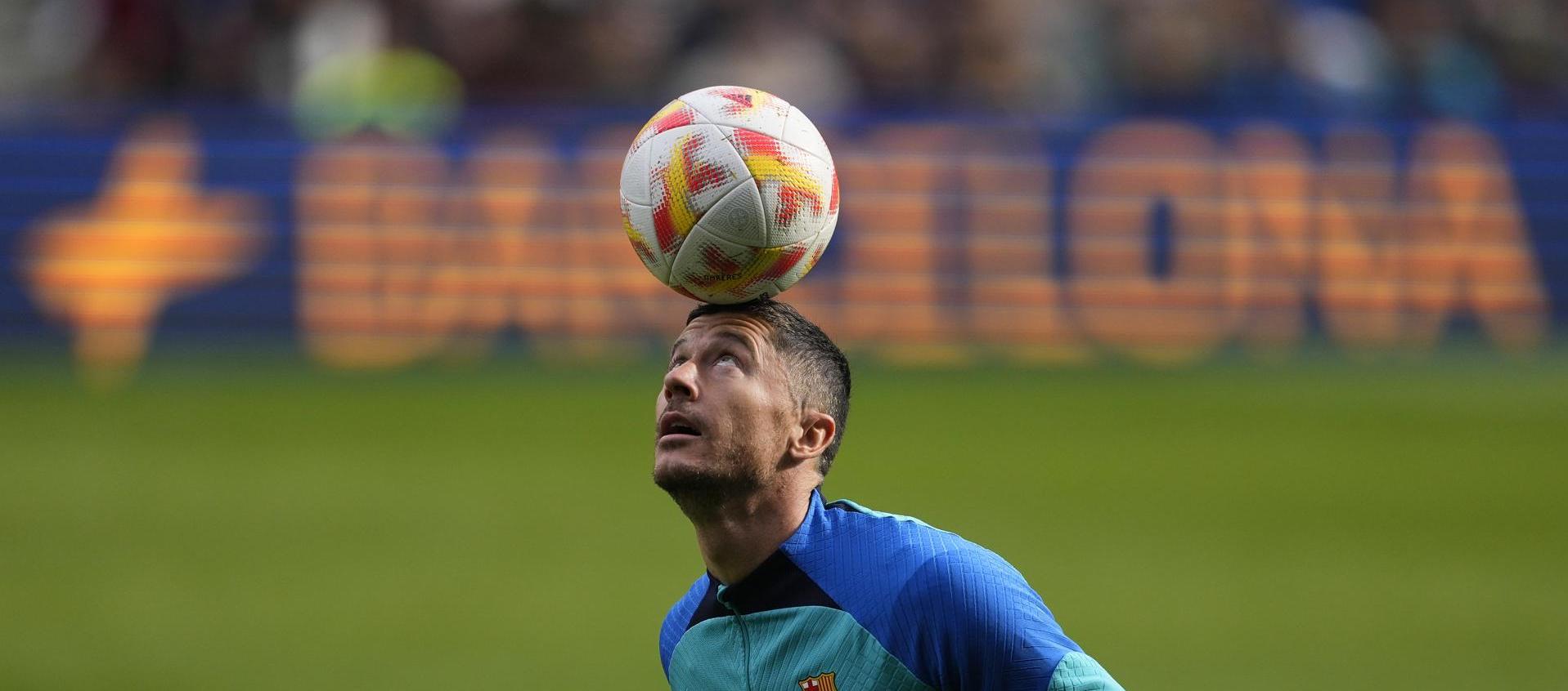 Robert Lewandowski, delantero polaco del Barcelona.