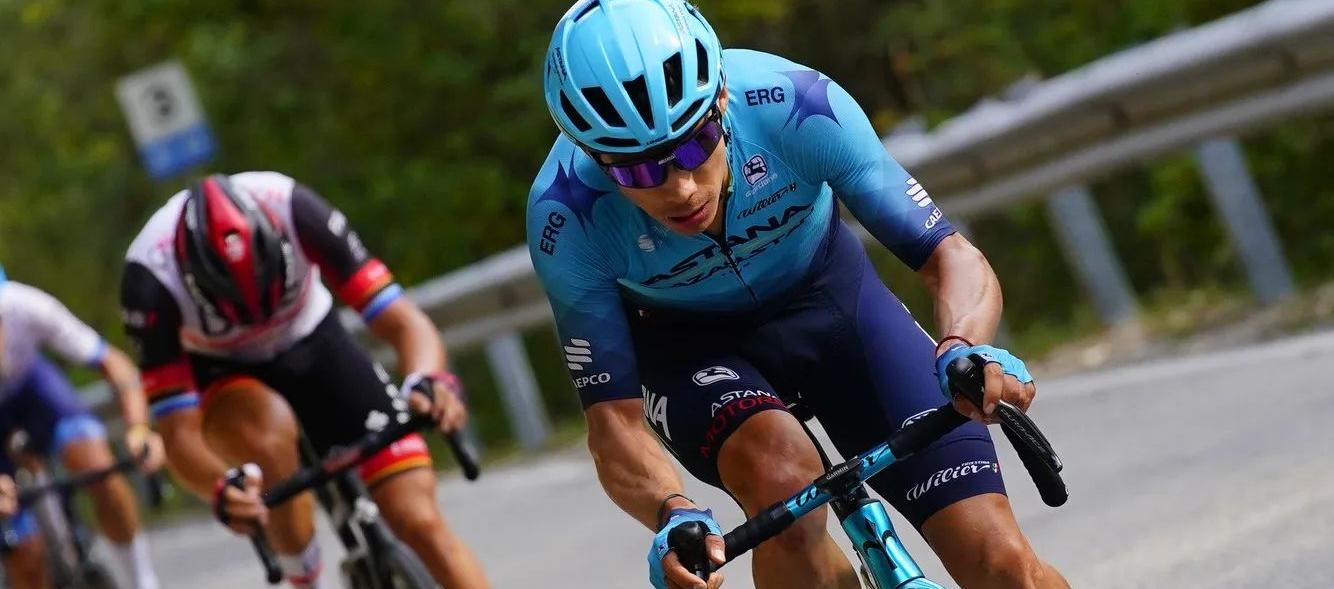 El ciclista colombiano Miguel Ángel 'Supermán' López.