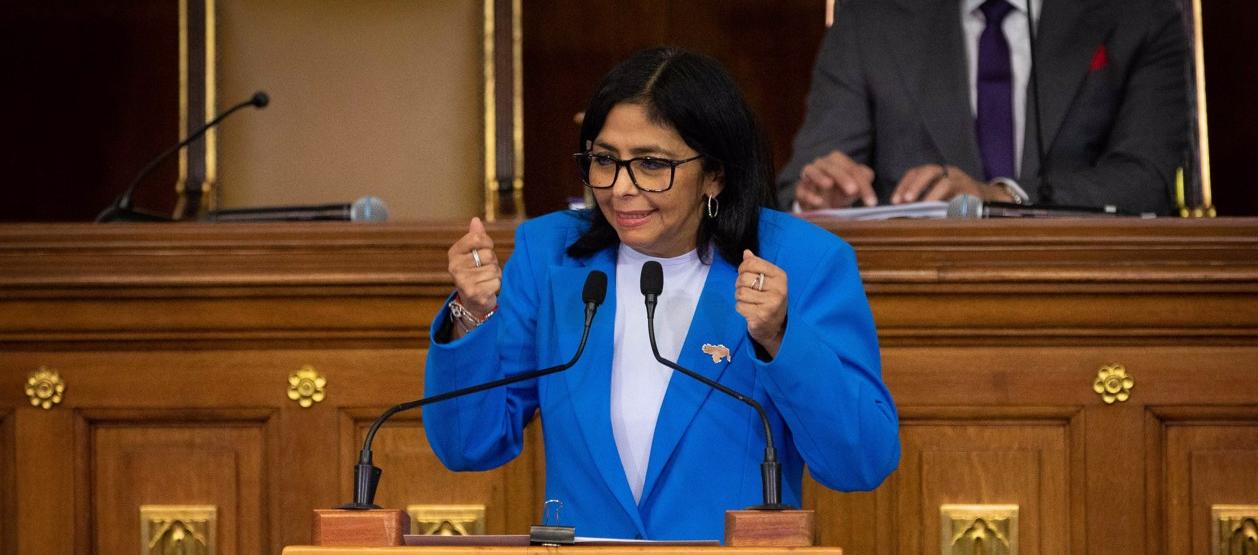 Vicepresidenta de Venezuela, Delcy Rodríguez.