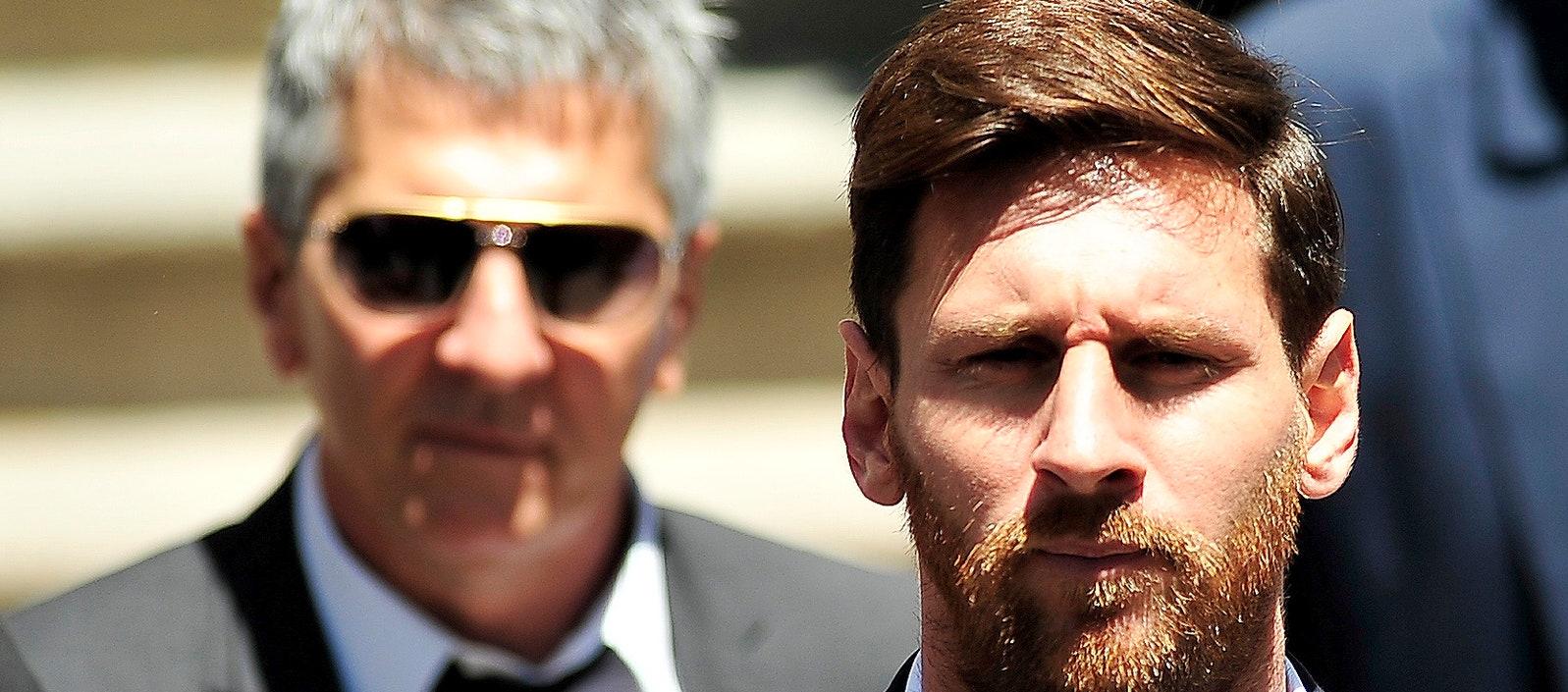 Lionel Messi y su padre Jorge. 