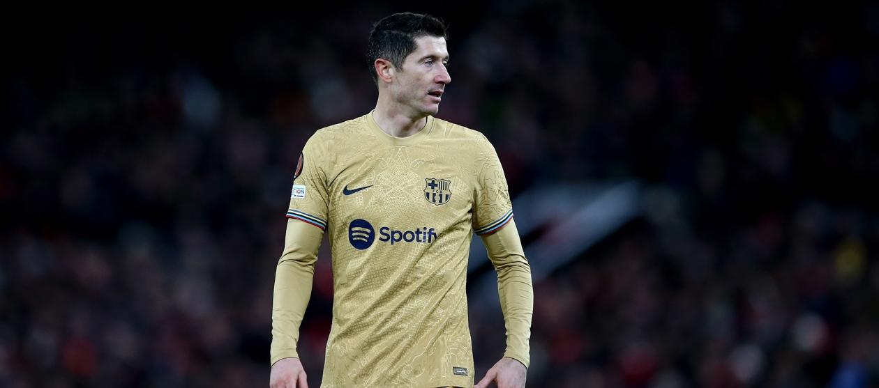 Robert Lewandowski, delantero del Barcelona.