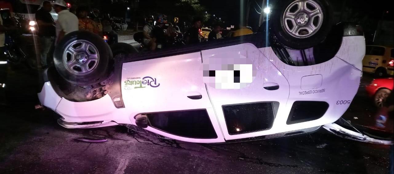 Así quedó la camioneta.