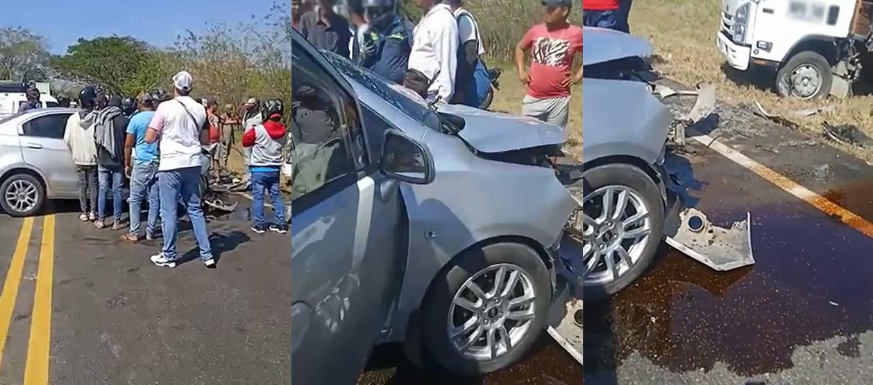 Aspecto del accidente en la Vía La Cordialidad. 