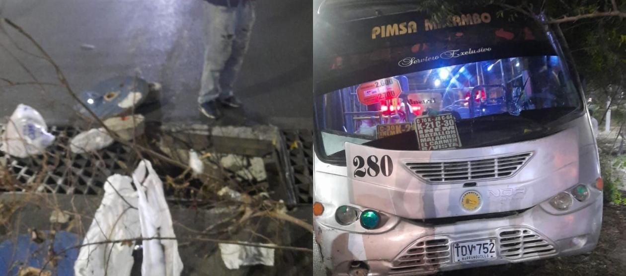 Accidente en el puente de 'La Virgencita'.