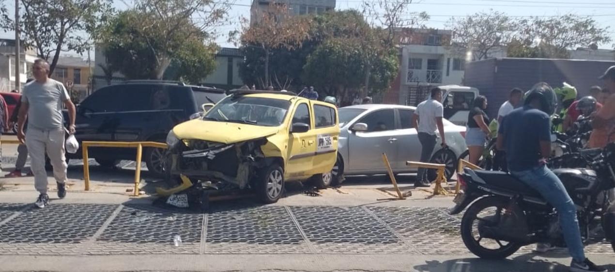 Aspecto del accidente en la Circunvalar. 