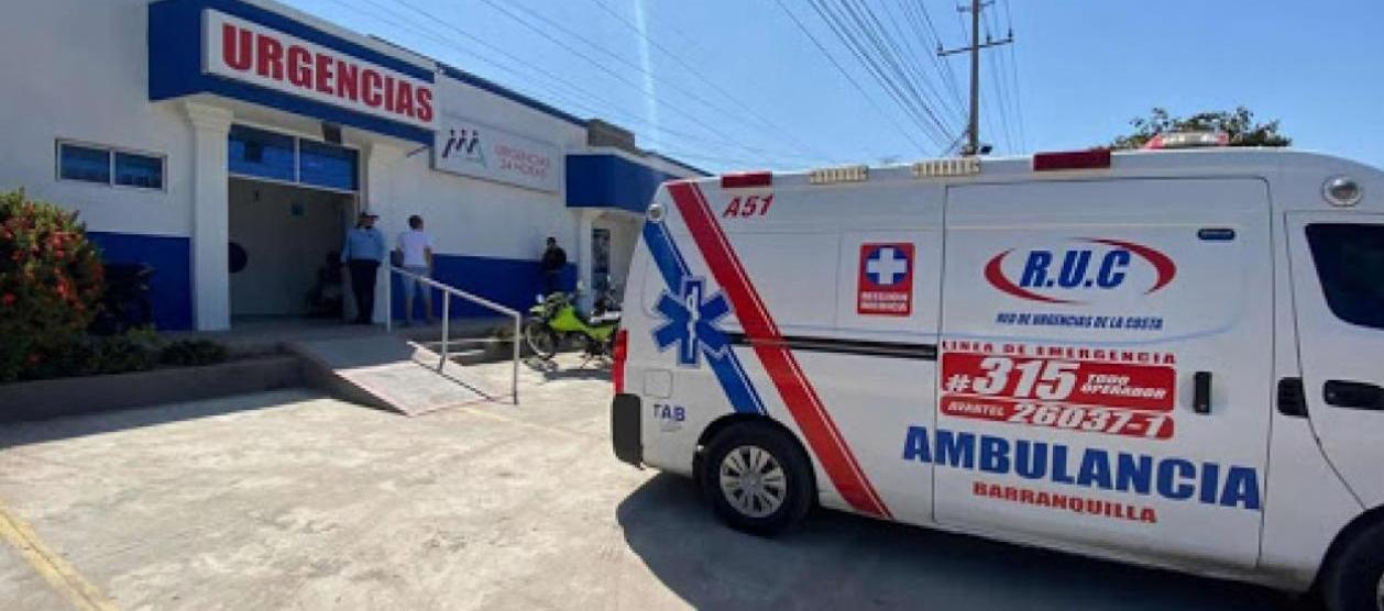 El herido fue trasladado al puesto de Agrupasalud, en Soledad. 