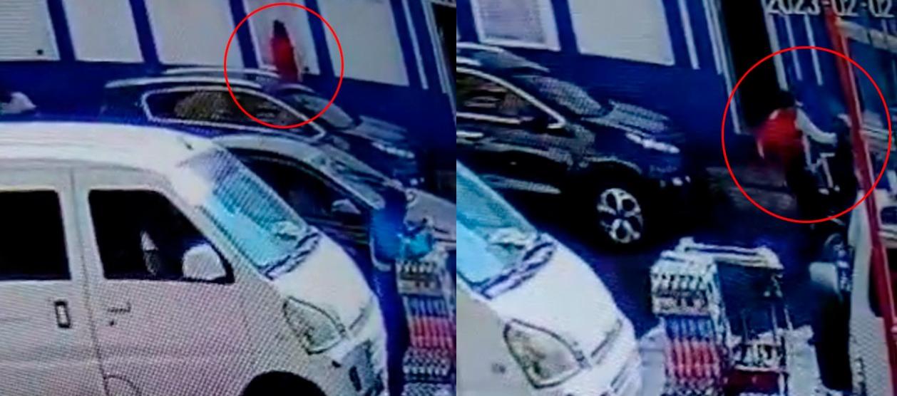 Momento del ataque contra el abogado.