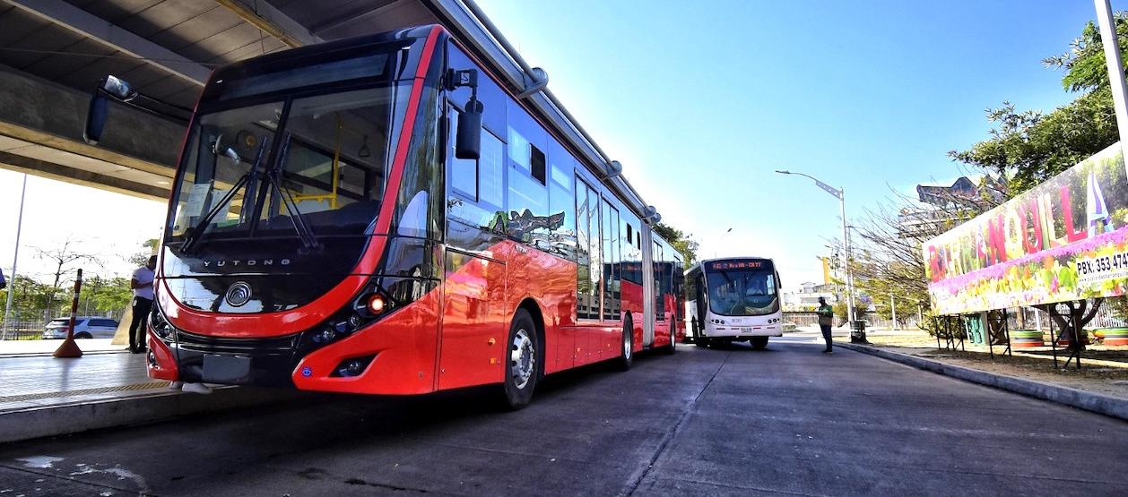 El bus articulado 100% eléctrico.