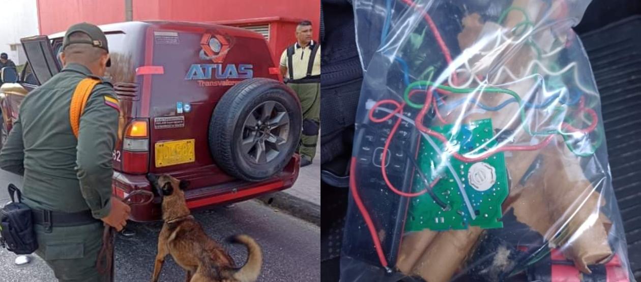 Camión de valores robado y el explosivo falso.