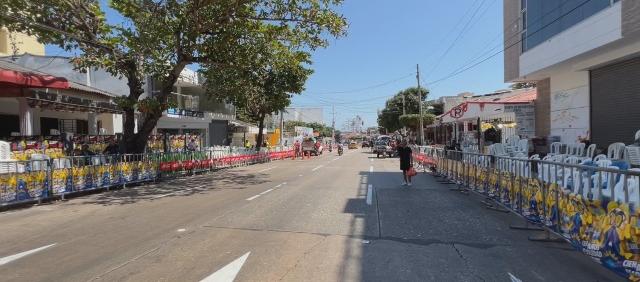 La carrera 44, donde será el desfile de Guacherna esta noche. 