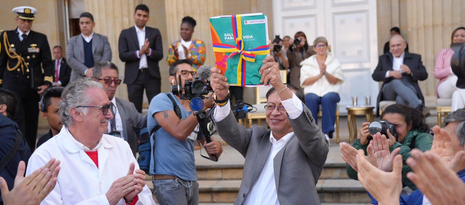 El Presidente Gustavo Petro en la presentación de la Reforma a la Salud