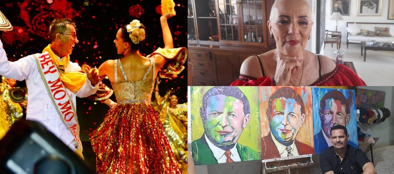 Reyes del Carnaval, la ex reina Fedora y Armando Jr. Galán.