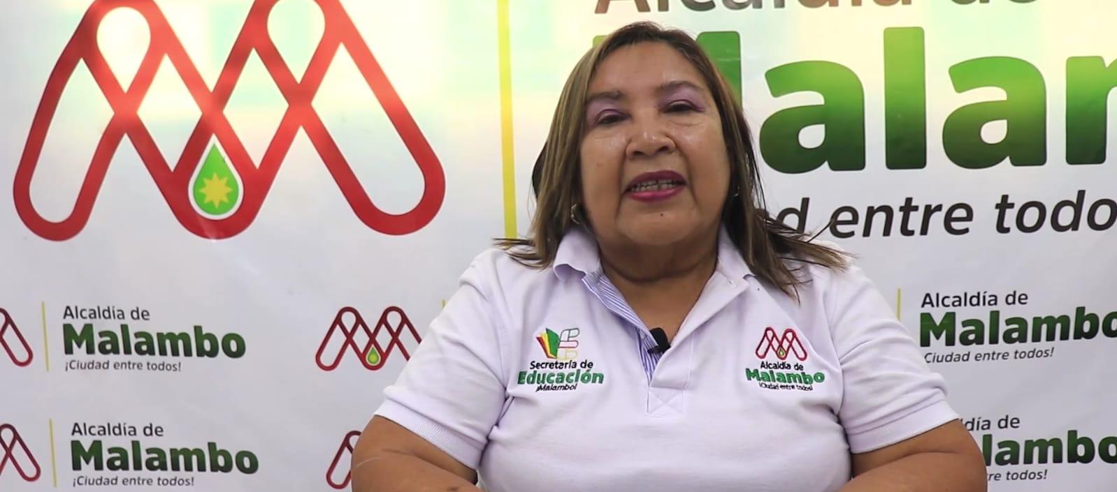Elizabeth Castro, secretaria de Educación de Malambo. 