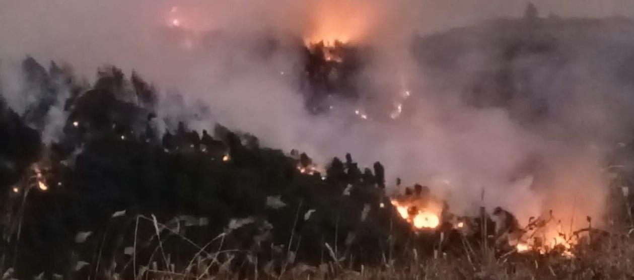 Incendio forestal en Chitaga, Norte de Santander.