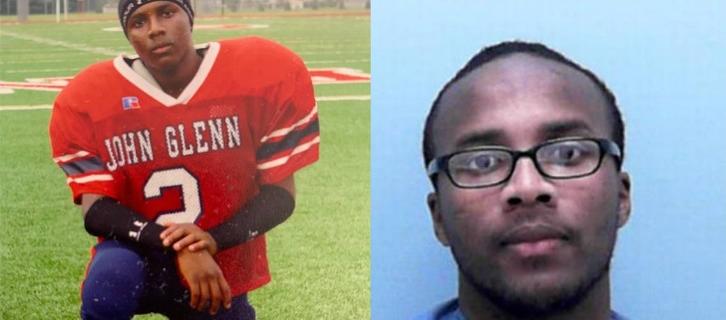 Jared Stephens en su época en la Universidad Estatal de Arizona, y en la otro, imagen actual.