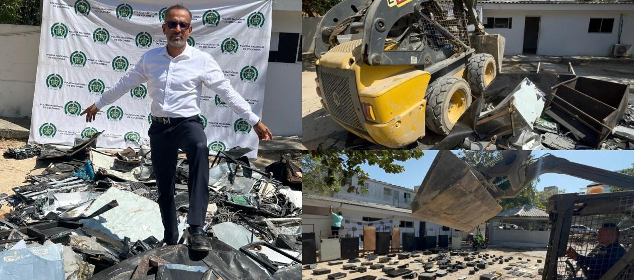 Destrucción de aparatos con el juego Keno.