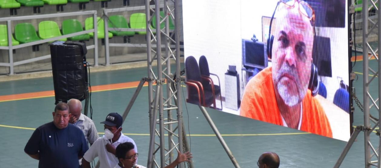 Salvatore Mancuso, en audiencia virtual con víctimas.