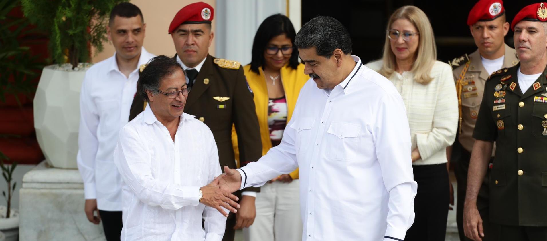 Gustavo Petro y Nicolás Maduro.
