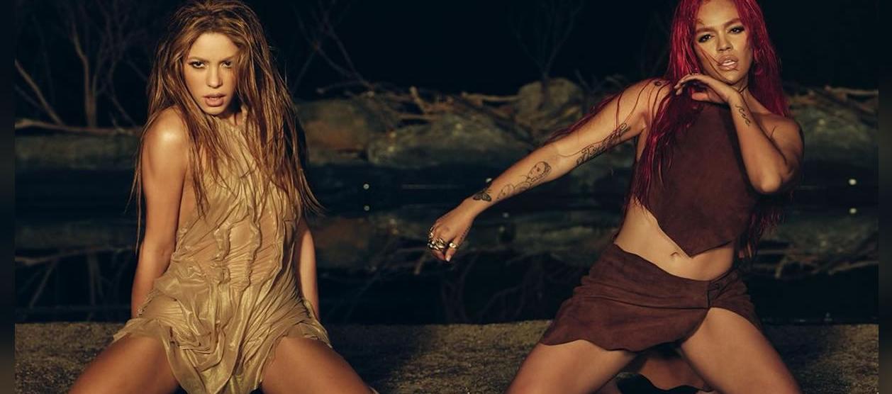 Shakira y Karol G en la fotografía que ambas compartieron en sus redes este martes.