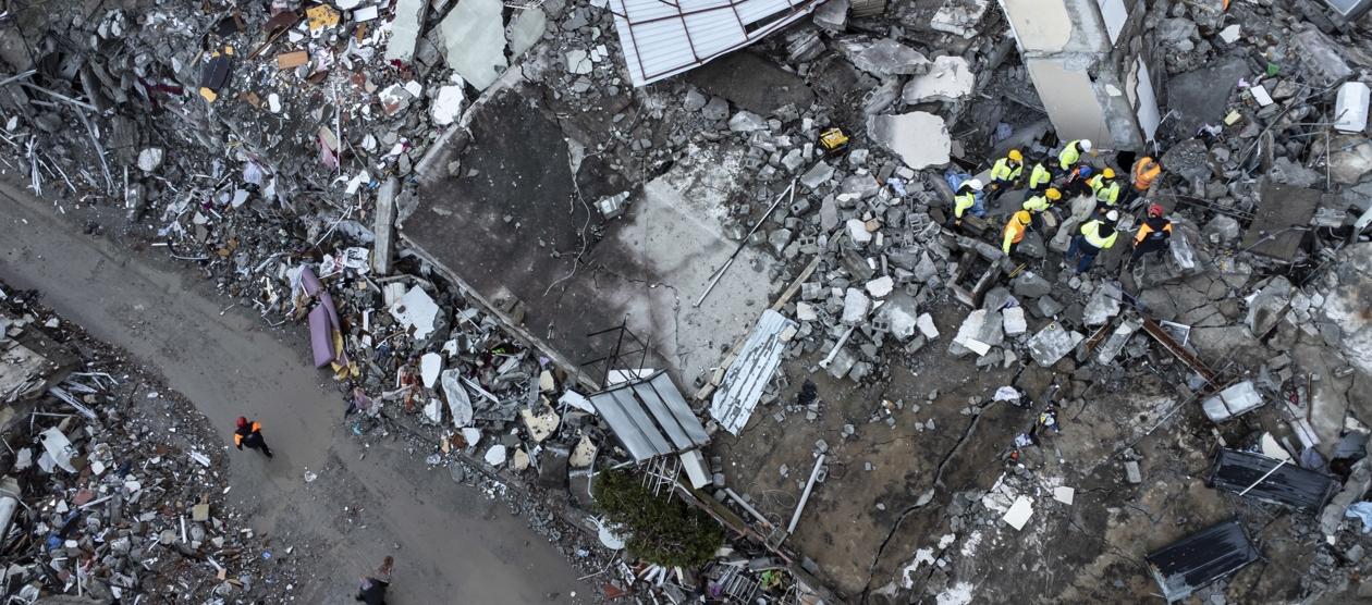 Imagen de los daños del terremoto.