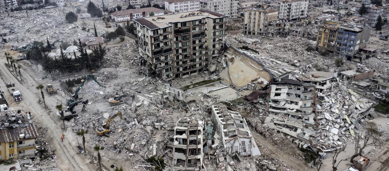Imagen de los daños por los terremotos en Turquía.