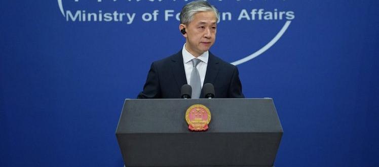 El portavoz de Exteriores chino Wang Wenbin.