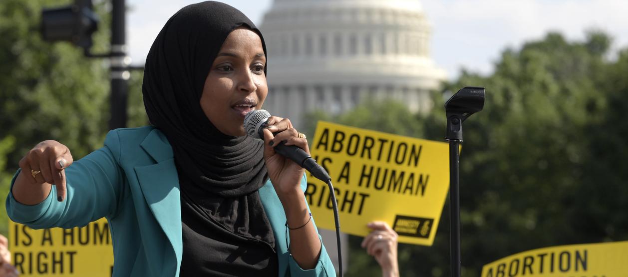 La legisladora demócrata Ilhan Omar.