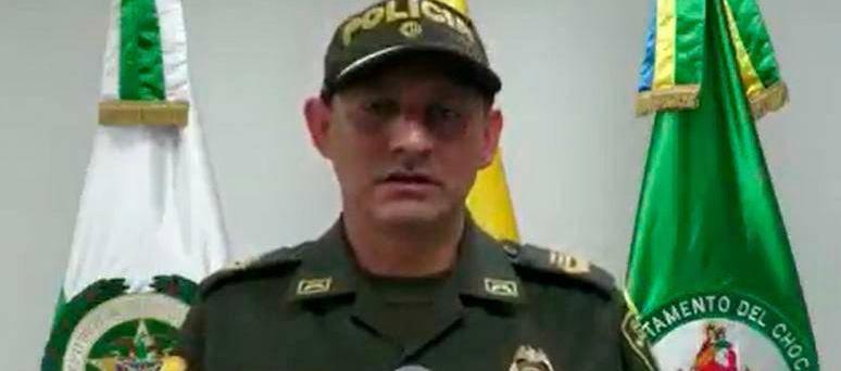 Coronel Clauder Cardona, comandante de la Policía del Chocó.