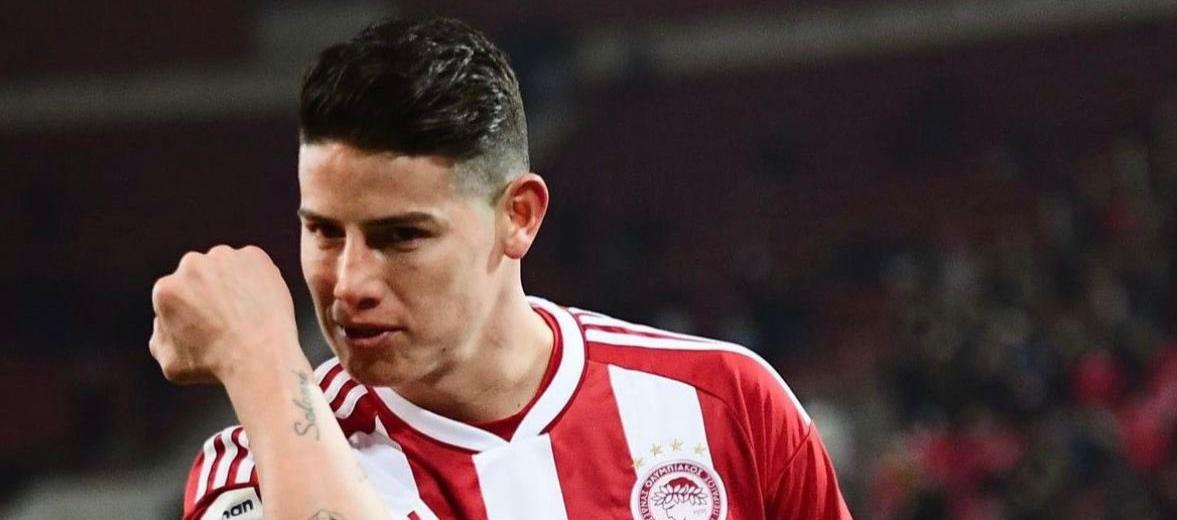 James Rodríguez llegó a cinco goles con el Olympiacos.