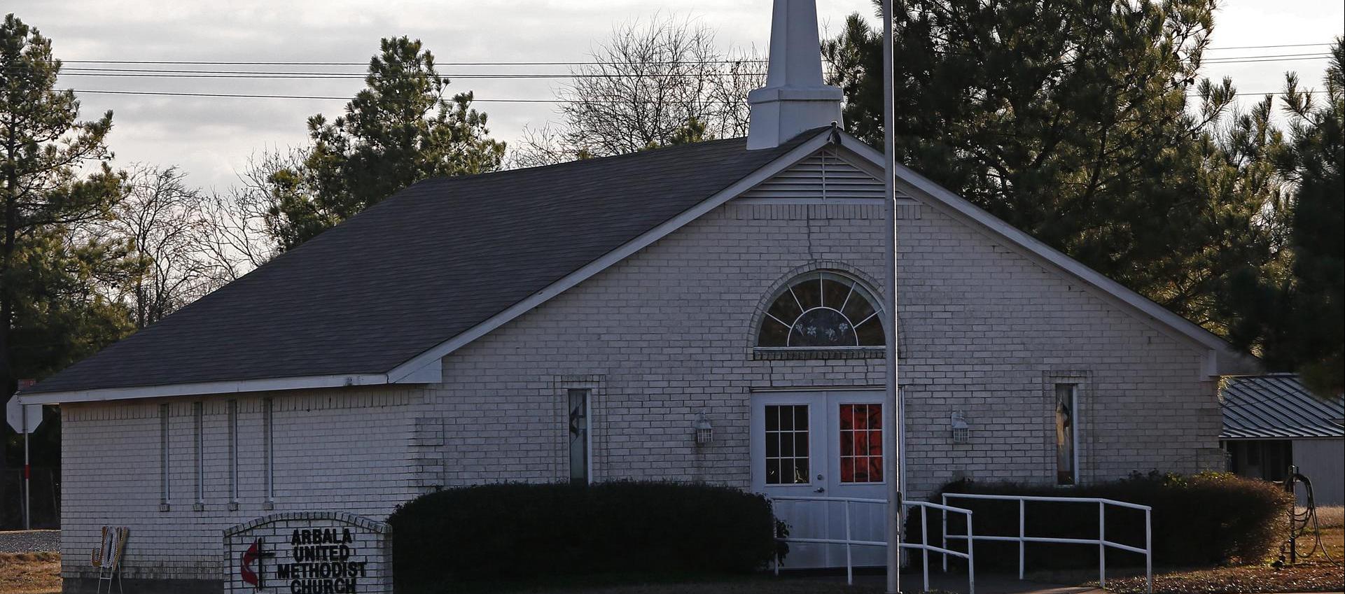 Vista de una iglesia en Sulphur Springs, Texas