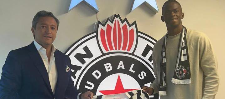Andrés Colorado durante su presentación como nuevo jugador del Partizan.