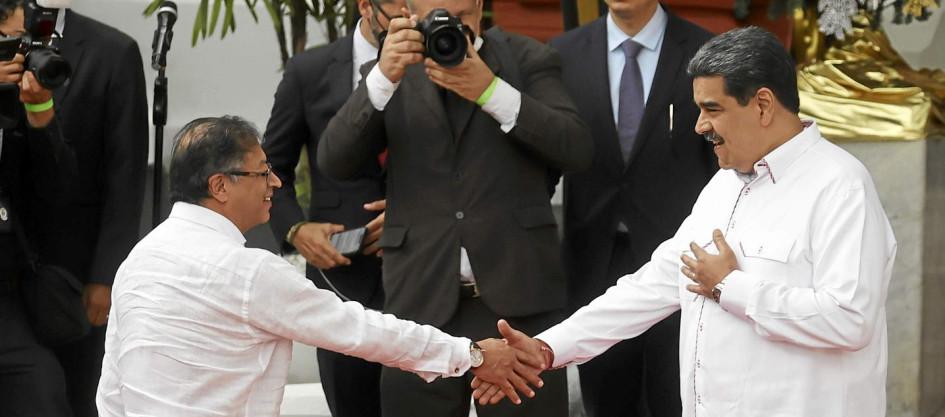 Los Presidentes de Colombia, Gustavo Petro, y Venezuela, Nicolás Maduro.