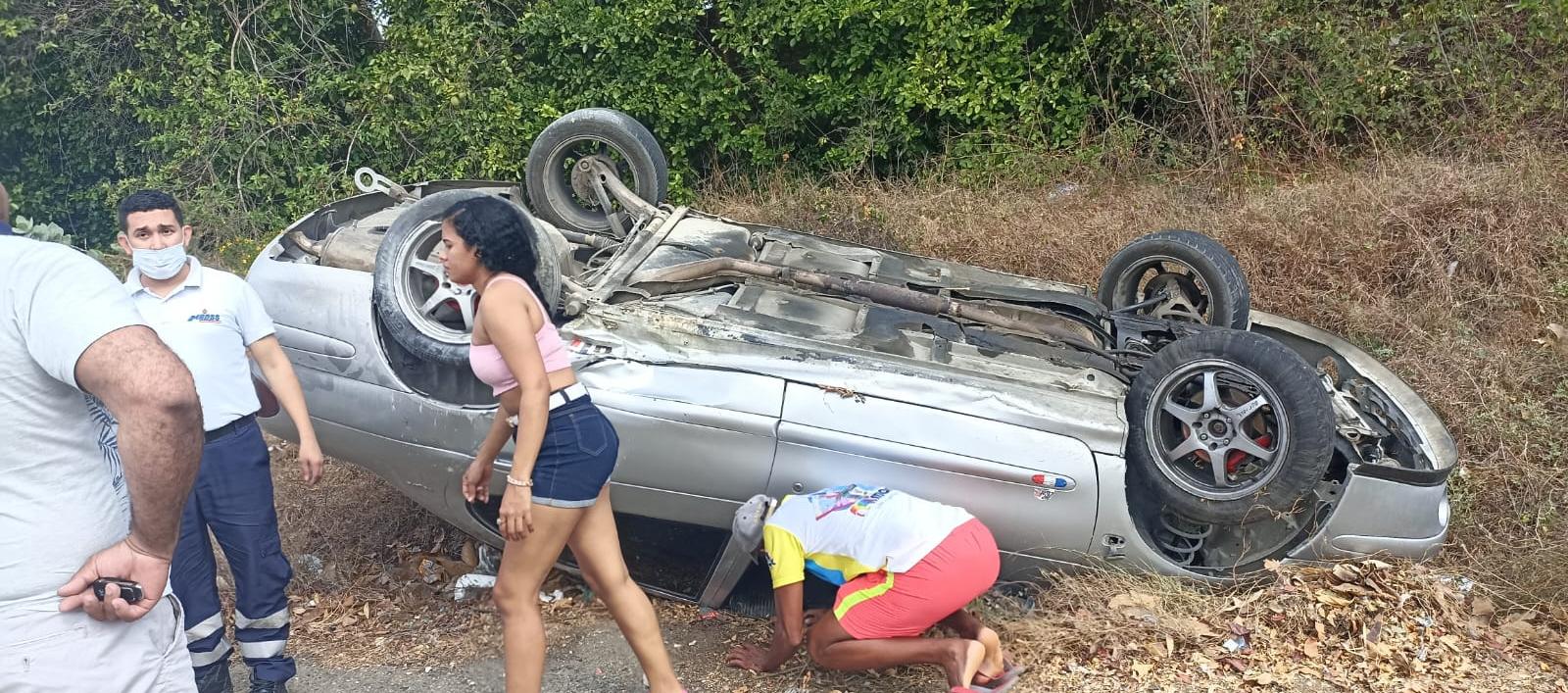 Accidente en la Vía al Mar. 