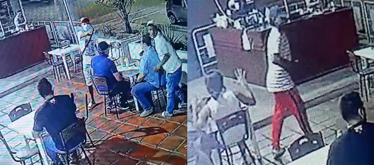 Momento del atraco masivo en Ciudad Jardín. 