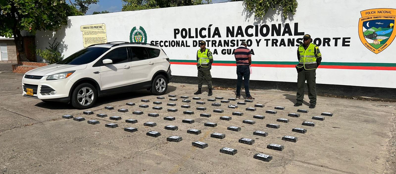 Cocaína incautada en La Guajira. 