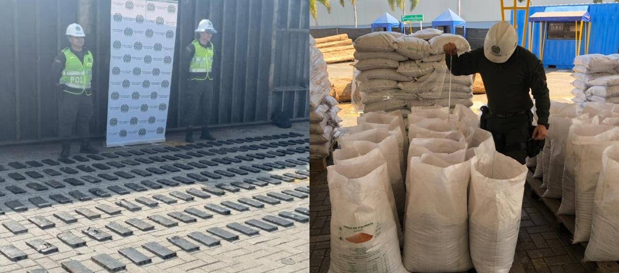 Cocaína incautada en Cartagena. 