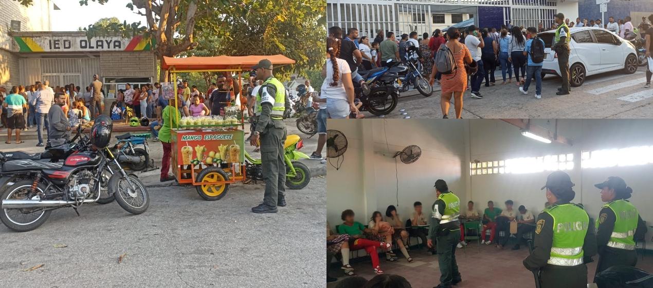 Controles de la Policía en planteles educativos. 
