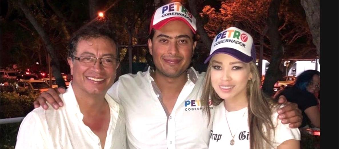 Day Vásquez con el Presidente Gustavo Petro y Nicolás.