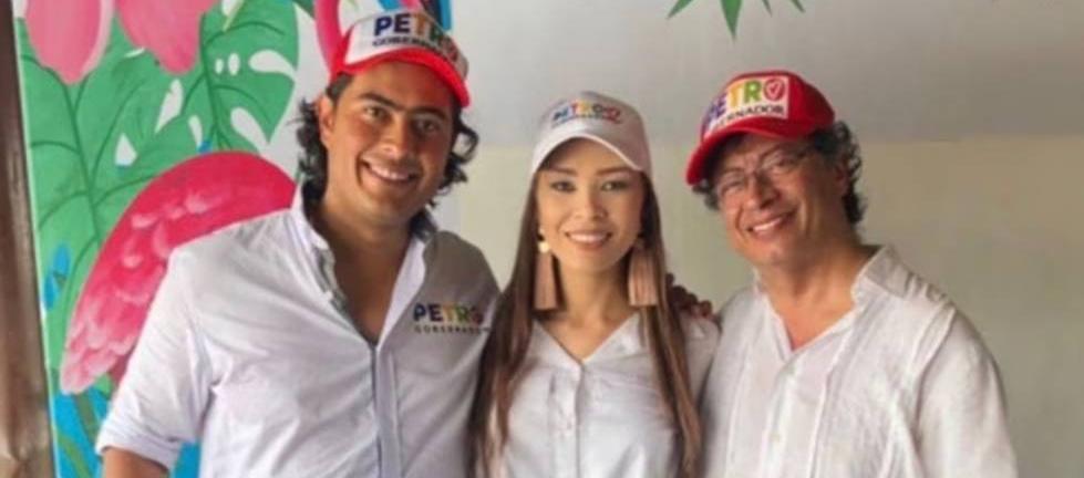 Nicolás Petro, Day Vásquez y Gustavo Petro.