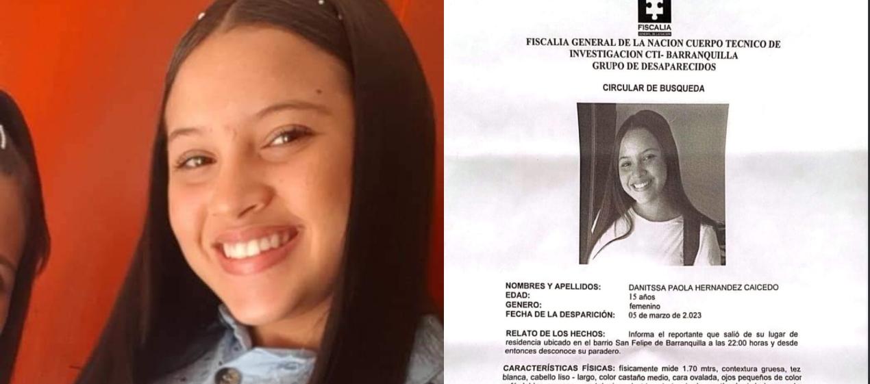 Danitssa Paola Hernández Caicedo, de 15 años. 