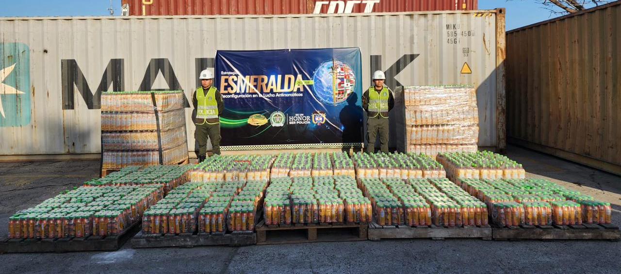 La droga incautada en el Puerto de Barranquilla.