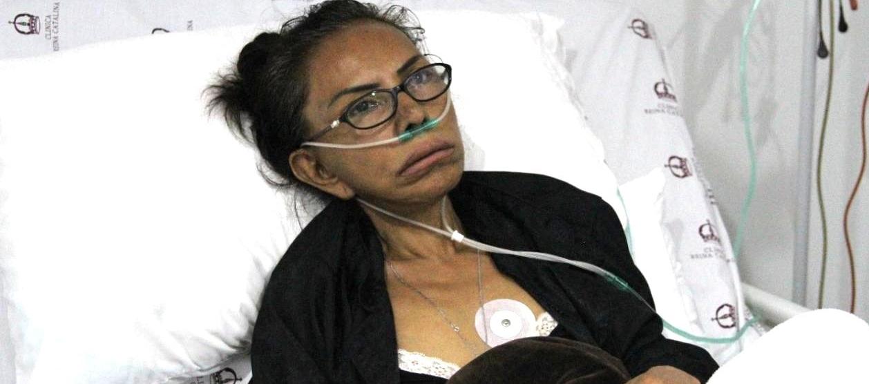 Enilce López Romero, en plena hospitalización.