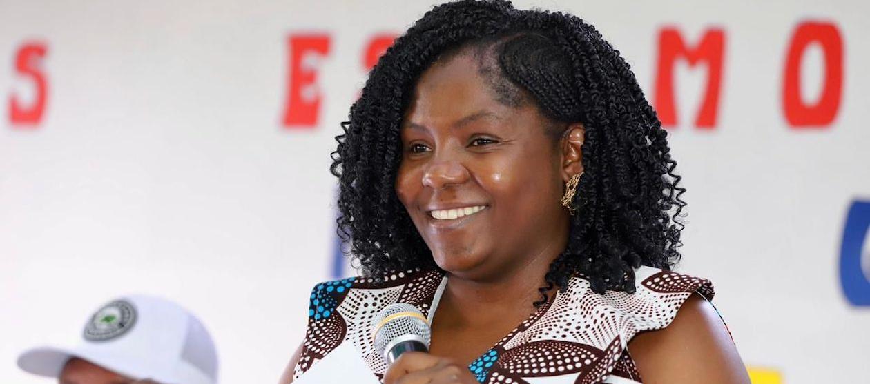 La Vicepresidenta Francia Márquez encabezando el acto.