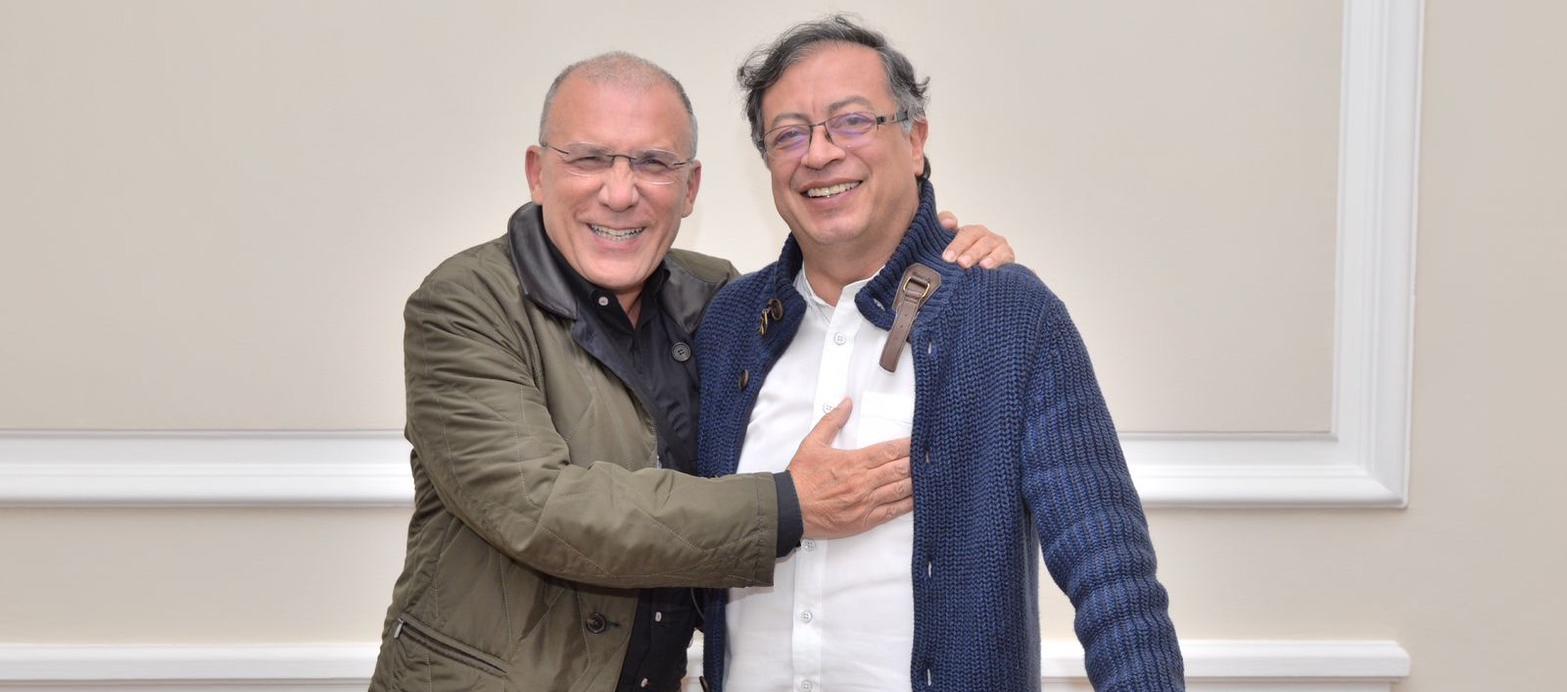 Roy Barreras y el presidente Gustavo Petro