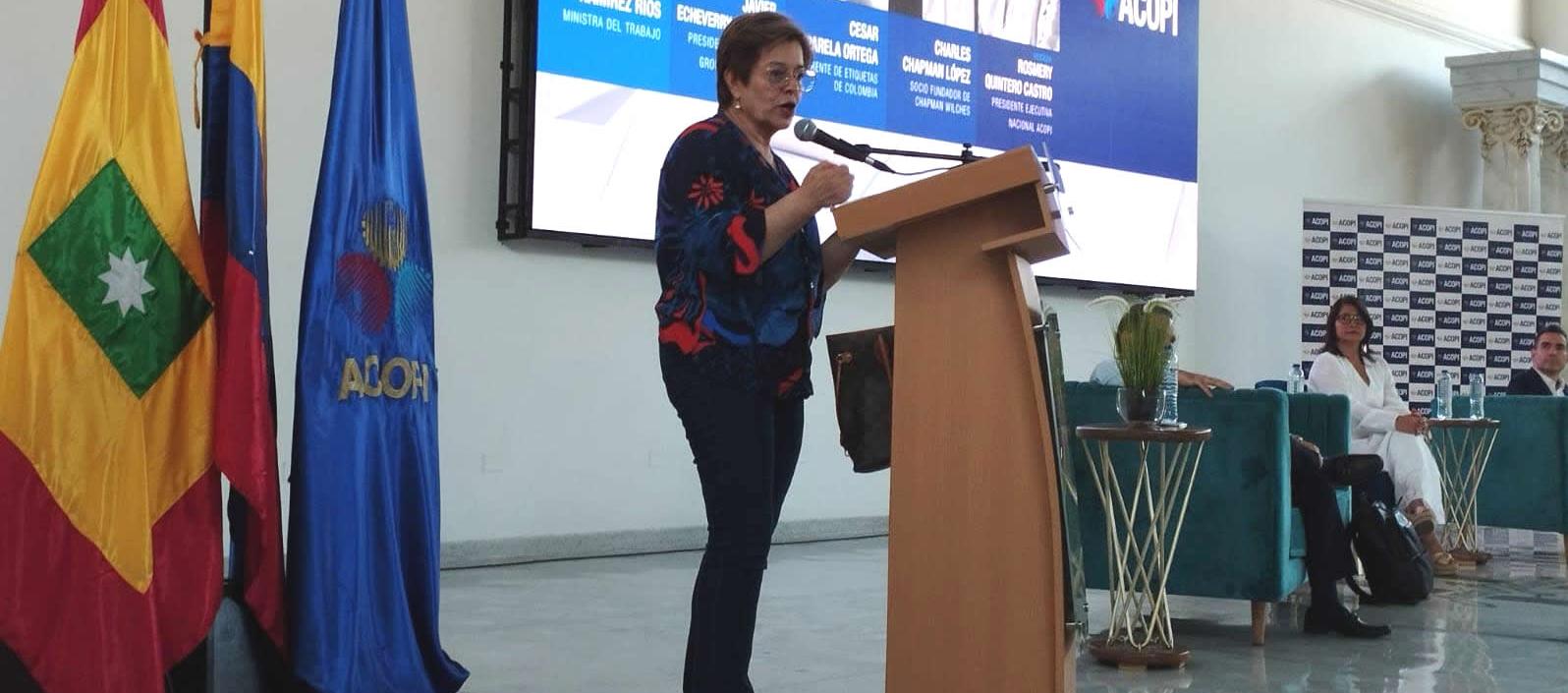 La Ministra de Trabajo, Gloria Inés Ramírez Ríos.