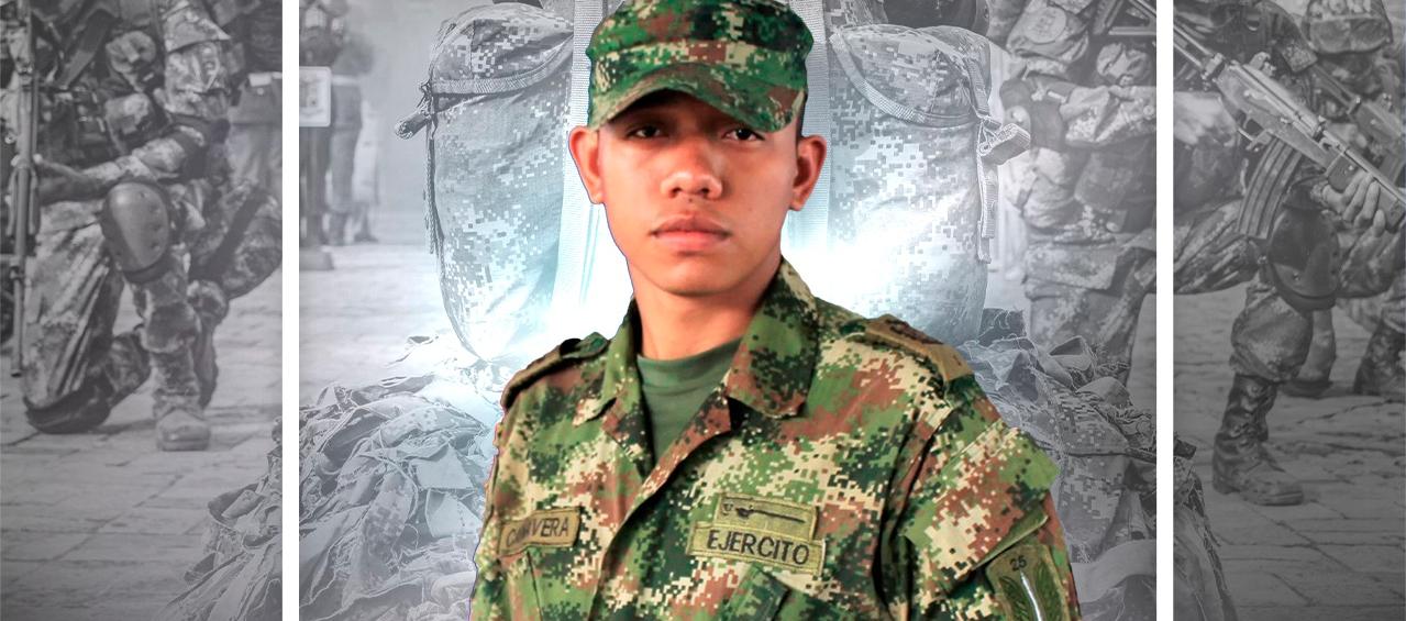 Luis Enrique Cañavera Causil, el soldado muerto durante el ataque.