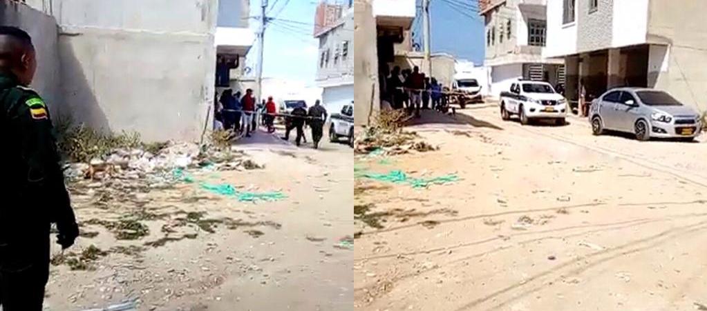 La Policía acordonó el área donde ocurrió el crimen. 